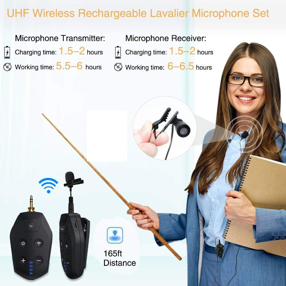 Wireless Voice Amplifier & Lavalier Microphone Set - Save 46%+ | Portable PA System for Teachers, Presenters & Public Speakers | Ideal for Classrooms, Meetings & Outdoor Events