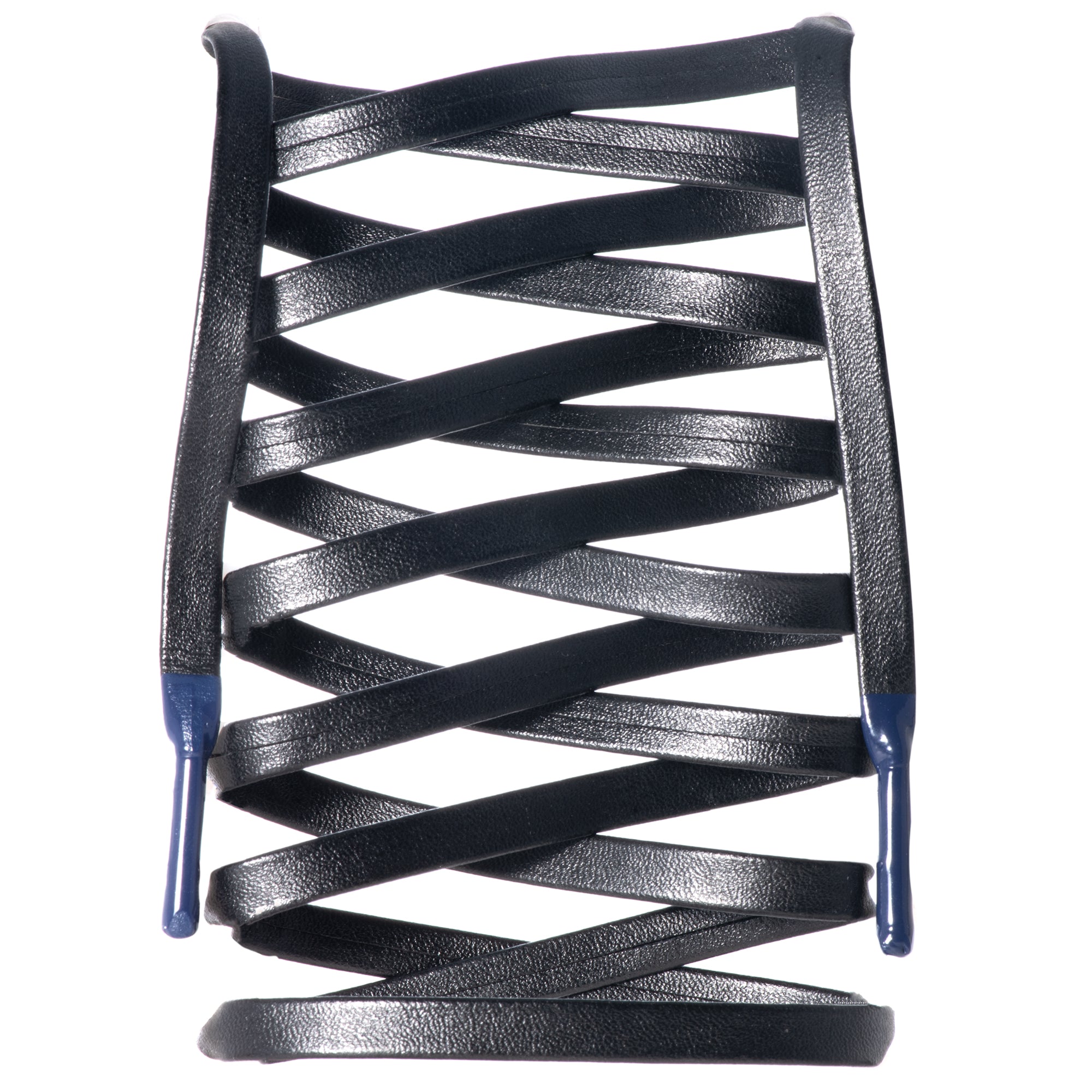 Premium Flat Synthetic Leather Shoelaces with Silicone Tips - Durable & Stylish Replacement Laces for Dress Shoes, Loafers & Casual Footwear - Perfect for Office, Business & Everyday Wear