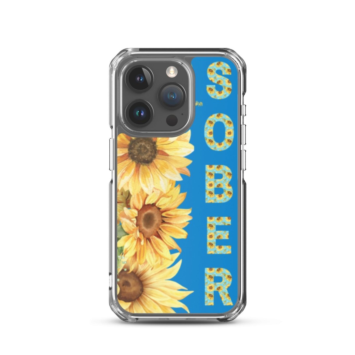 SOBER Sunflower iPhone Case with MagSafe® - Elegant Chinoiserie Floral Design for iPhone 13/14/15 Pro Max - Perfect for Everyday Use, Gift Giving & Travel Protection