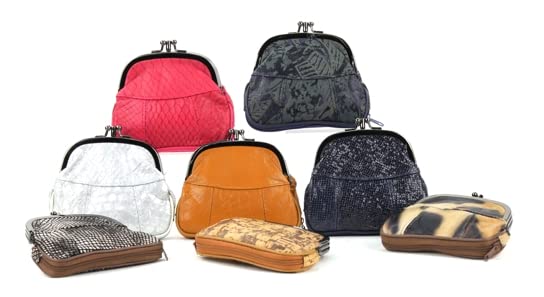Genuine Leather Double Coin Purse for Women - Twist Clasp Wallet with Zipper Pocket | Lightweight Small Purse for Cash & Cards | Perfect for Travel, Shopping & Everyday Use (Silver)