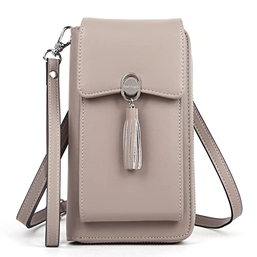 Pearl Angeli Small Crossbody Phone Bag for Women - RFID Blocking PU Leather Wallet & Cell Phone Purse - Perfect for Travel, Shopping, and Everyday Use