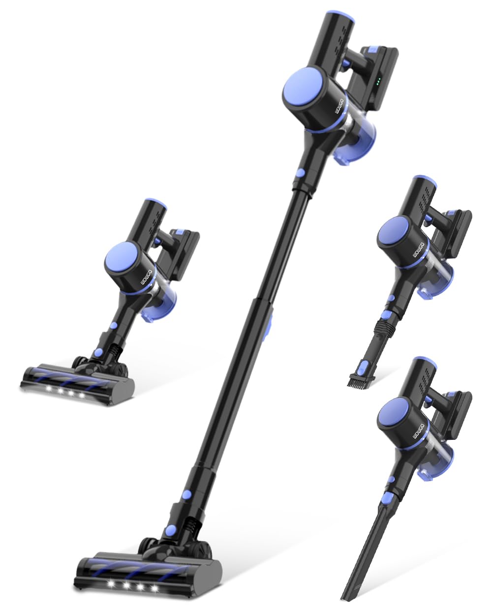 WOWGO 6-in-1 Cordless Stick Vacuum Cleaner for Home - Powerful Handheld Vacuum with 40 Min Runtime, Ideal for Hardwood Floors, Carpets, Pet Hair - Perfect for Apartments, Cars & Quick Cleanups