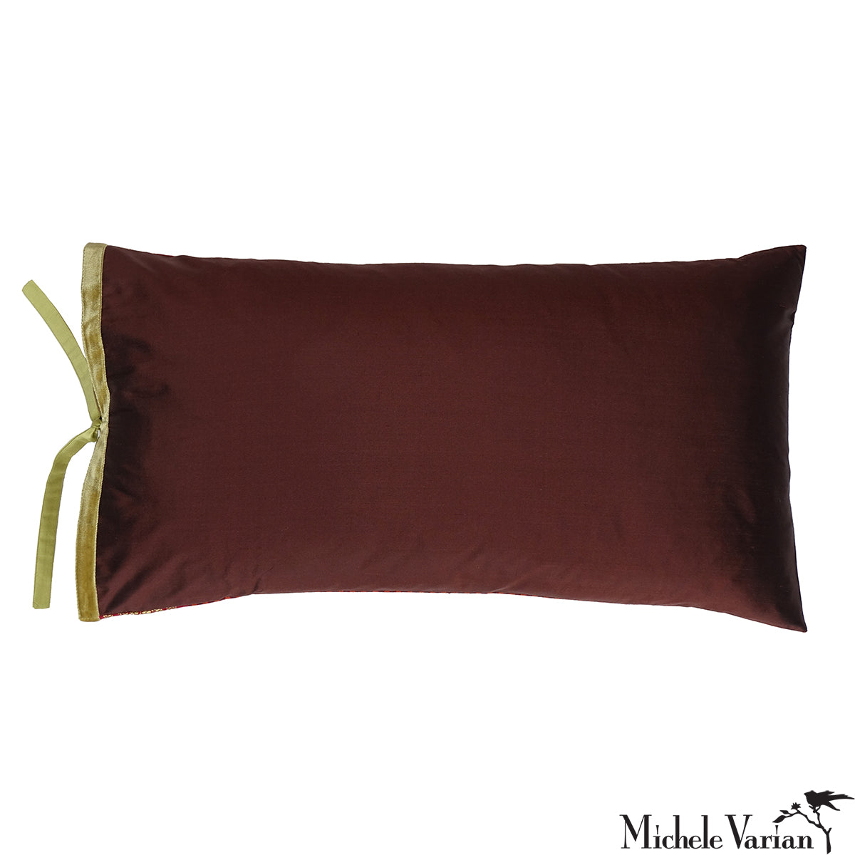 12x22 Sari Pillow Tomato Stripe - Handmade Boho Throw Pillow Cover for Sofa, Bed, Couch Decor | Perfect for Living Room, Bedroom, Nursery & Home Decor