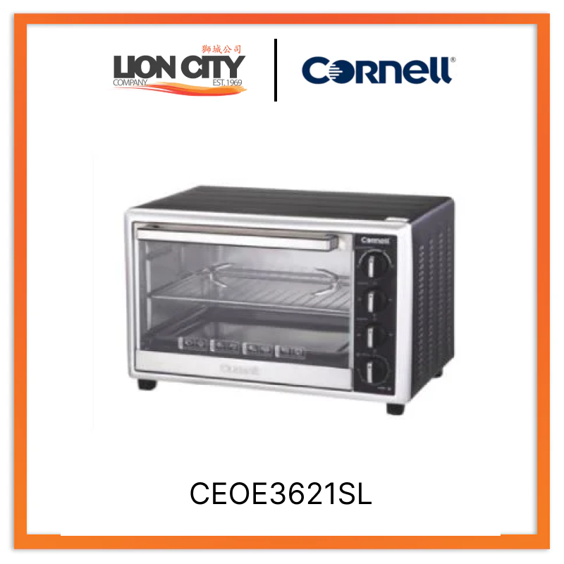 Cornell 36L Electric Convection Oven 2100W Countertop Toaster Oven with Rotisserie - Perfect for Baking, Roasting, Broiling & Reheating in Home Kitchen