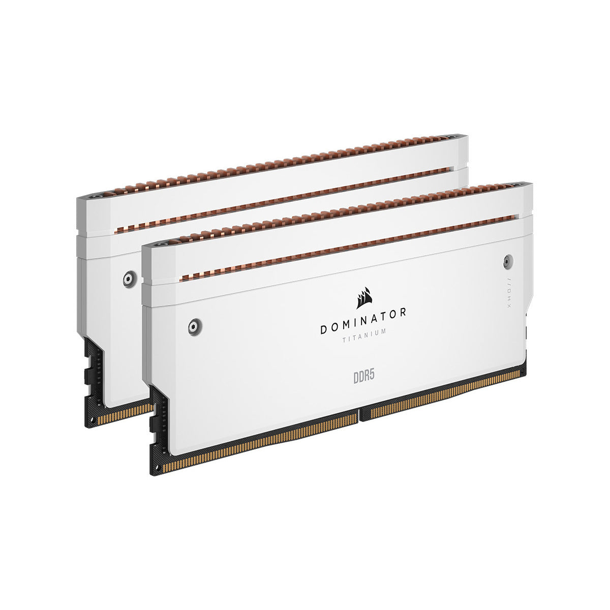 Corsair DOMINATOR TITANIUM 32GB (2x16GB) DDR5 6600MHz CL32 White RAM Kit with White Fin Accessory - Premium Gaming & High-Performance PC Memory for Desktops, Workstations, and Content Creation