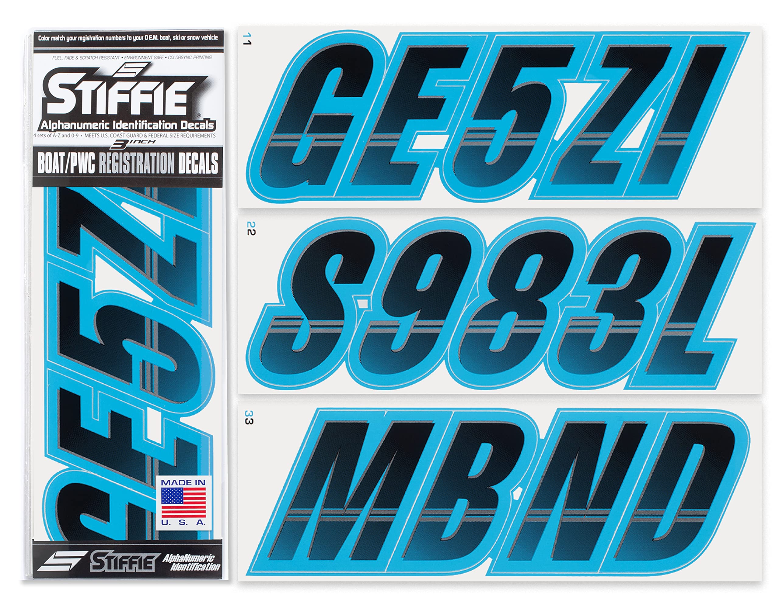 STIFFIE Techtron Black/Sky Blue 3