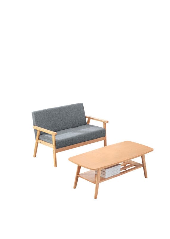 Stylish Bahamas Coffee Table and Loveseat Set - Modern Living Room Furniture for Small Spaces | Perfect for Apartments, Condos & Cozy Homes