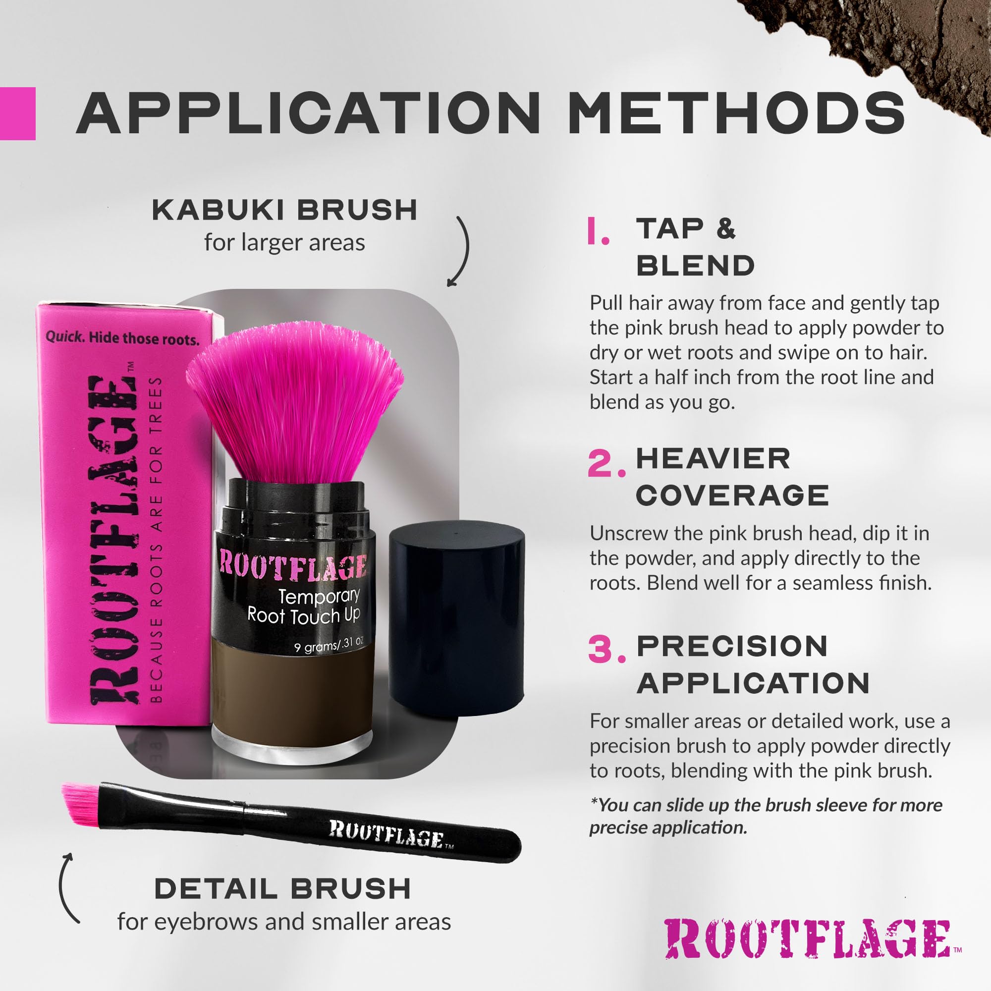 Root Touch Up Powder Basic Brown - Temporary Hair Root Concealer for Gray Coverage & Thinning Hair | Quick & Easy Root Cover Up for Men & Women | Perfect for Daily Use, Travel & Special Occasions