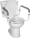 Adjustable Toilet Safety Rail for Elderly & Disabled - Bathroom Grab Bar with Non-Slip Handle - Ideal for Seniors Fall Prevention & Post-Surgery Recovery