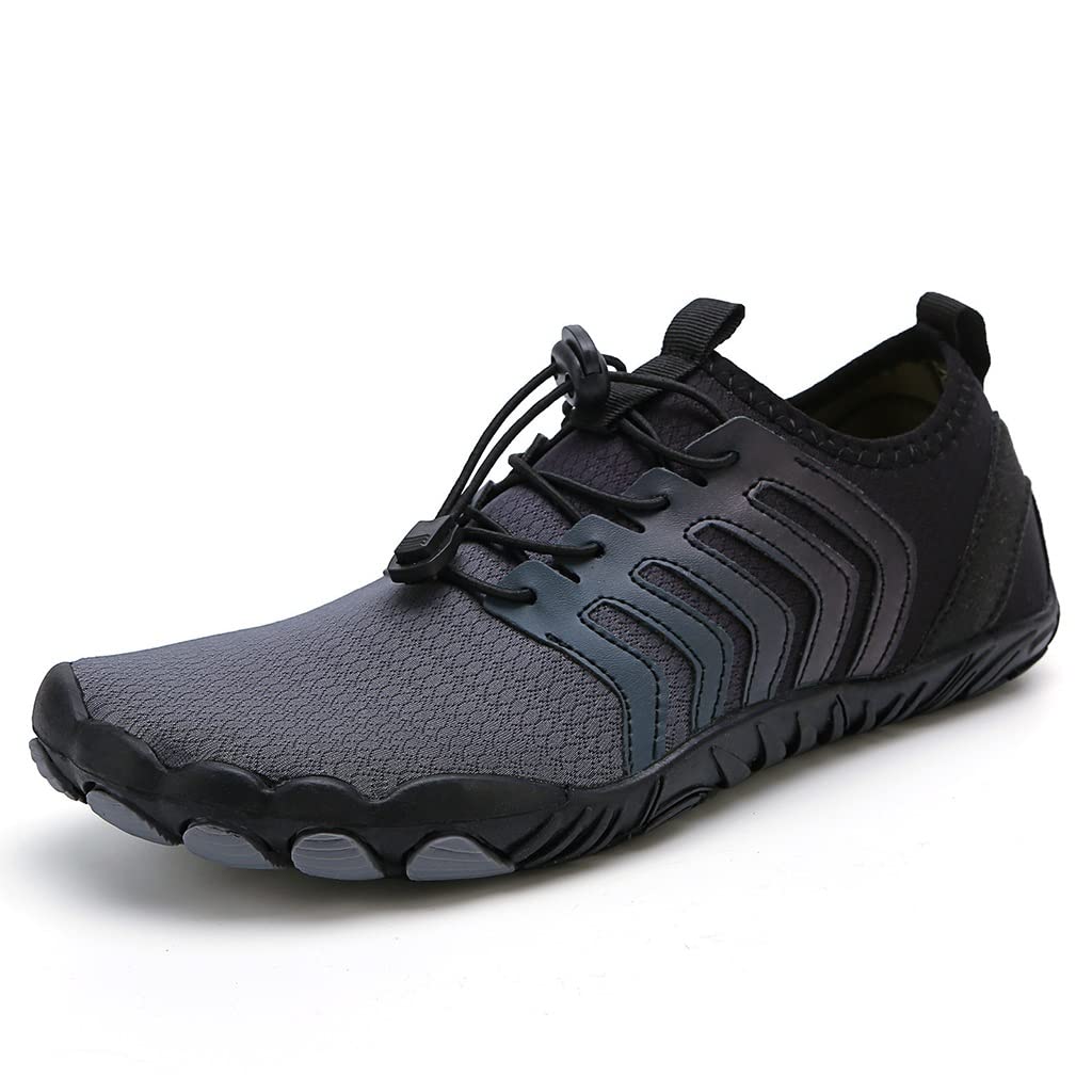 XyyrYS Men's & Women's Quick-Dry Water Shoes - Lightweight Beach Swim Shoes for Surfing, Yoga, Pool & Water Aerobics - Non-Slip Aqua Socks (Black, Size 41) | Perfect for Beach Vacations, Water Sports & Outdoor Activities