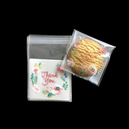 200 Count Self-Adhesive OPP Plastic Treat Bags - 3.9