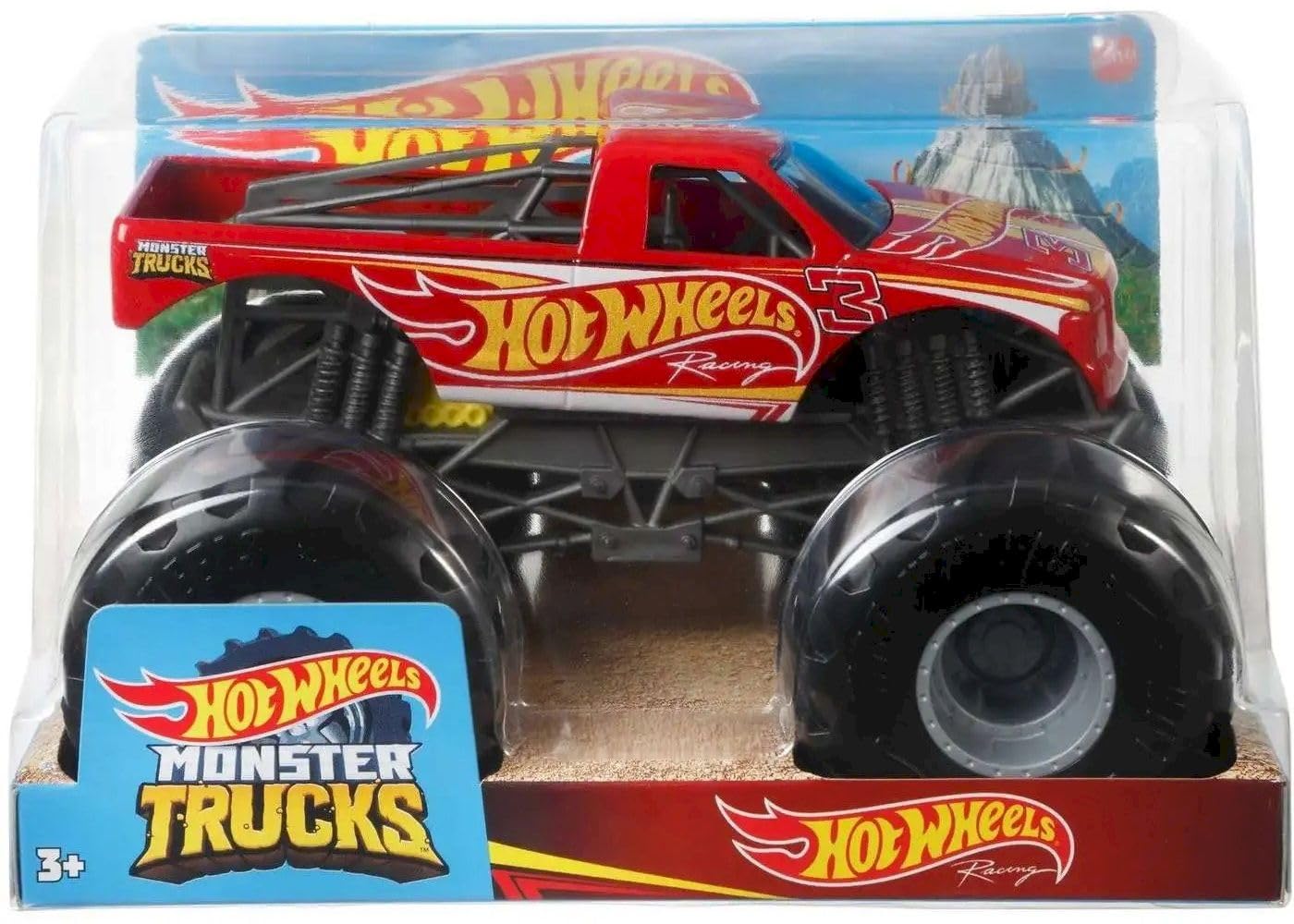 Hot Wheels Monster Trucks 1:24 Scale Die-Cast Racing Cars - Durable Toy Vehicles for Kids' Playtime & Collectors Display