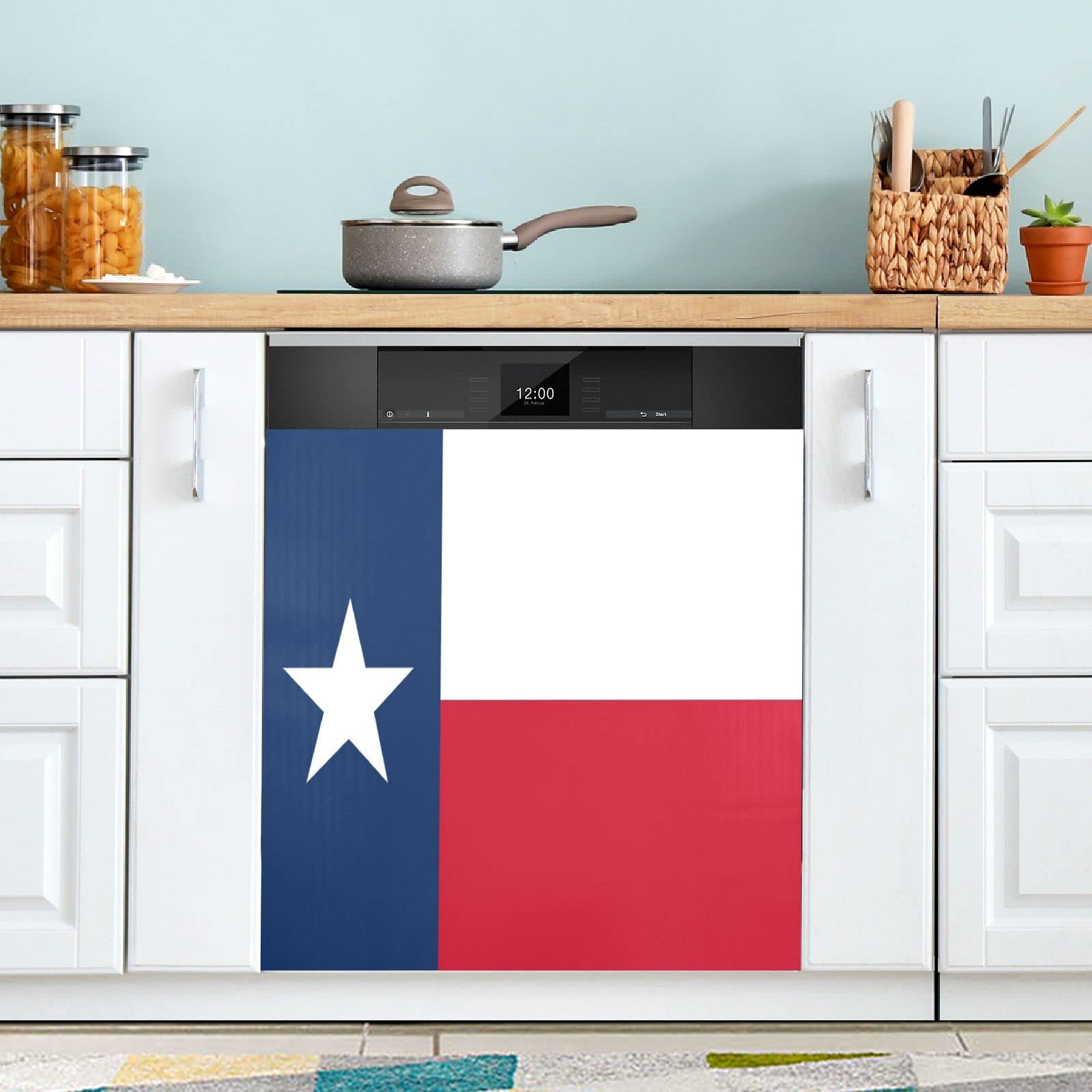 USA Texas State Flag Dishwasher Magnet Cover - Magnetic Sticker for Dishwasher Door, Fridge & Home Cabinet Decor - Perfect for Kitchen, Laundry Room & Office Organization