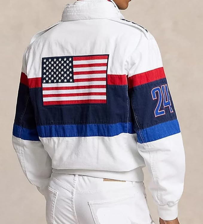 Team USA Jacket for Women - Patriotic American Flag Patch Coat - Official Team USA Flagbearer & Closing Ceremony Jacket | Perfect for Olympics, Parades & National Pride Events