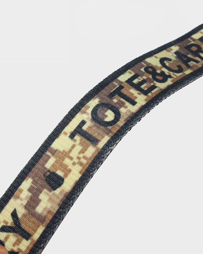 Digital Camouflage Belt in Tangerine Orange - Tactical Military Style Belt for Outdoor, Hunting & Hiking - Adjustable Durable Nylon Webbing Belt for Men
