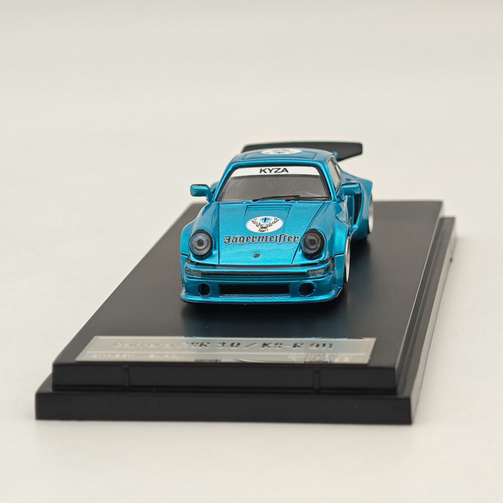 1/64 Scale Diecast Model Car - Porsche 911 Carrera RSR 3.0 Blue Collectible - KS R Series for Car Enthusiasts & Display Collection - Perfect for Home Decor, Office Display, and Gift Giving