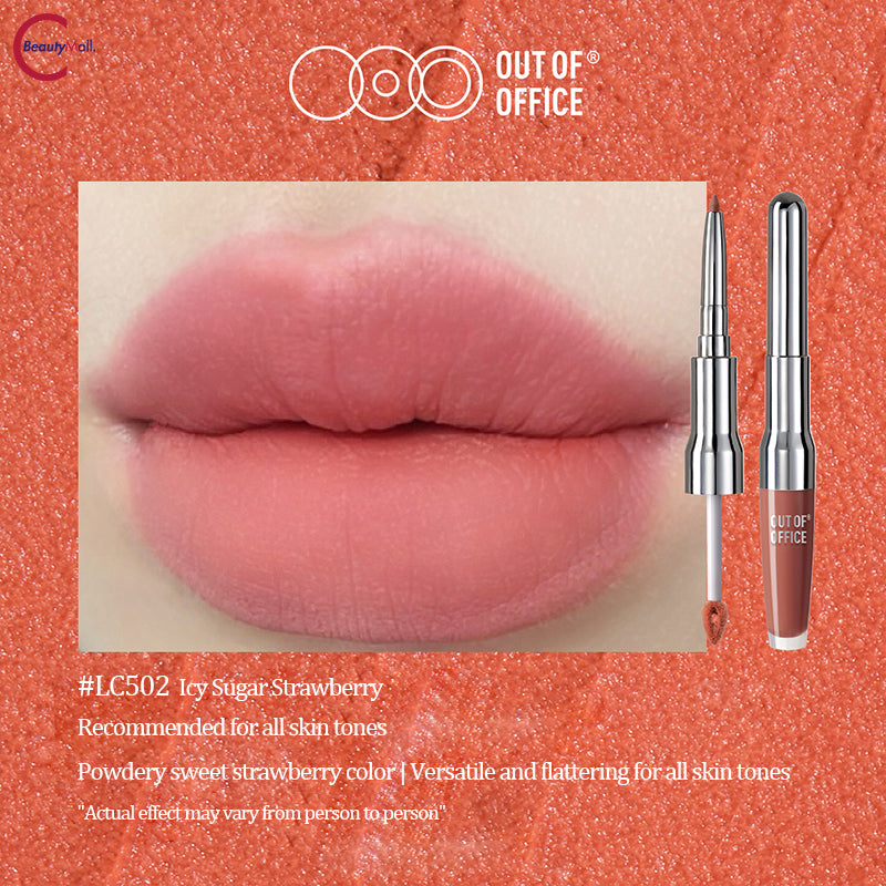 OUT OF OFFICE Double Ended Soft Matte Lip Mud - Long Lasting Hydrating Lipstick for Women, Perfect for Everyday Wear & Night Out Makeup