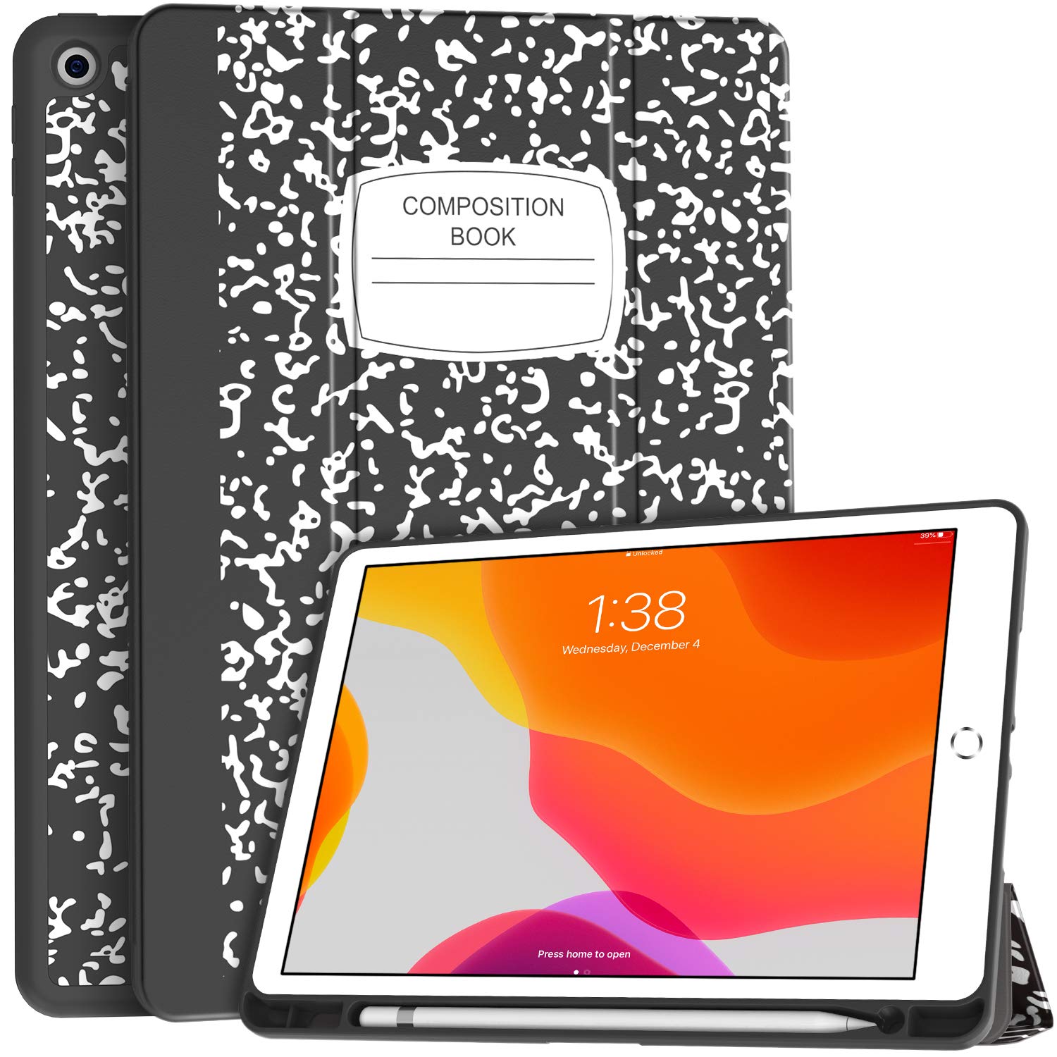 Shockproof iPad Case for 10.2 Inch iPad 9th/8th/7th Generation (2021/2020/2019) - Premium Protective Cover with Pencil Holder, Soft TPU Back & Auto Sleep/Wake | Perfect for Work, School & Travel Protection