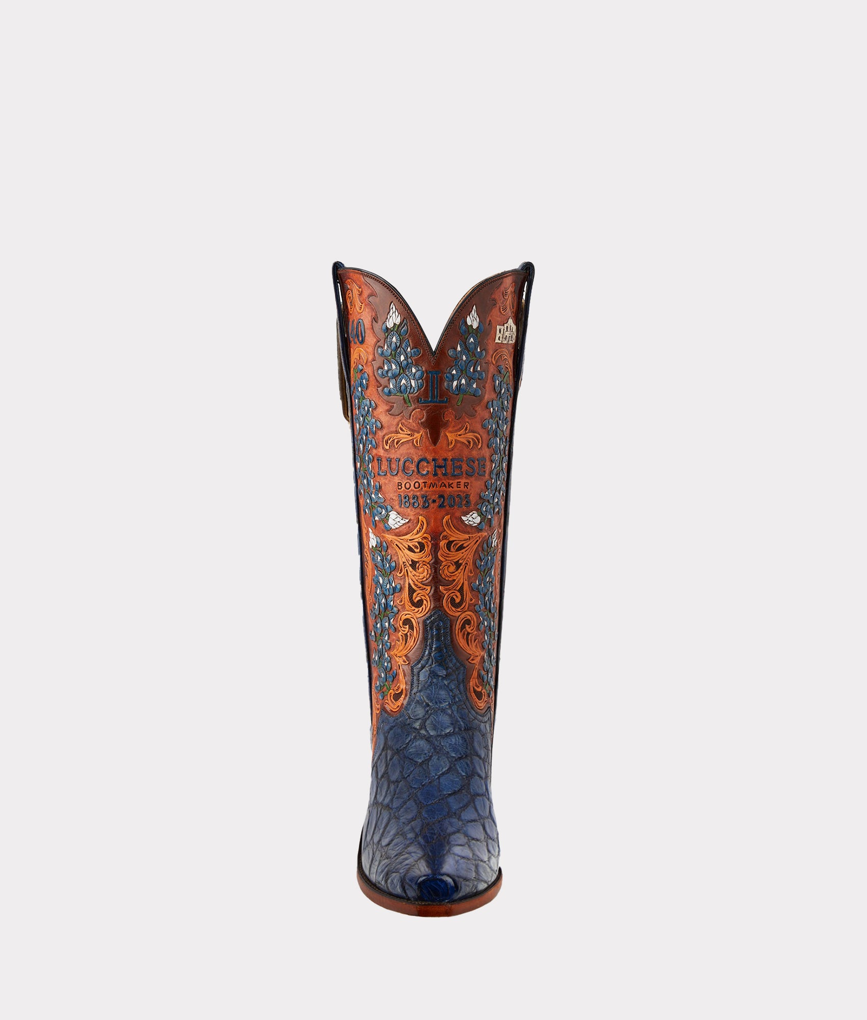 Women's Bluebonnet 140th Anniversary Boot in Cavalry Blue - Vintage Western Style Cowgirl Boots for Country Dancing & Rodeo Events