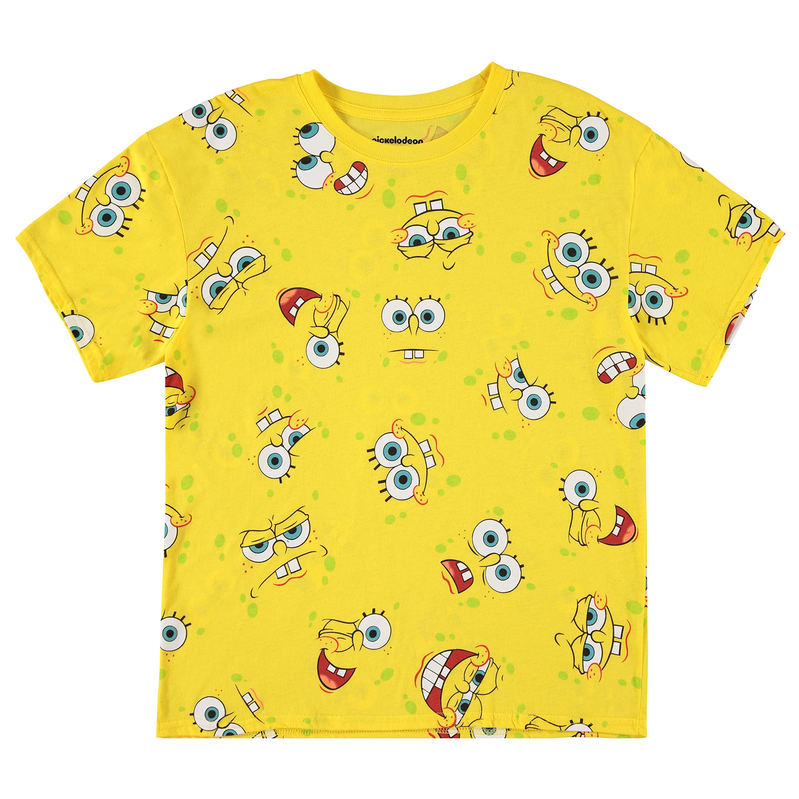 Men's SpongeBob SquarePants Classic T-Shirt - Cartoon Characters Allover Print (SpongeBob, Patrick, Squidward & Krusty Krab) | Casual Wear, Cosplay & Gift for Fans