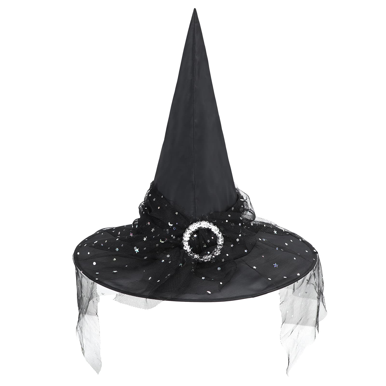 Kids Witch Hat Halloween Costume - Lace Witch Hat for Boys & Girls | American Trends Halloween Party & Cosplay Accessories | Perfect for Trick-or-Treating, Costume Parties & Witch-Themed Decor