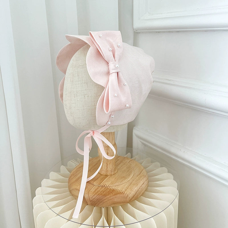 Adorable Baby Bonnet Hat for Girls - Soft Breathable Cotton Sun Protection Infant Hat | Perfect for Newborn, Outdoor Play, Photography & Special Occasions