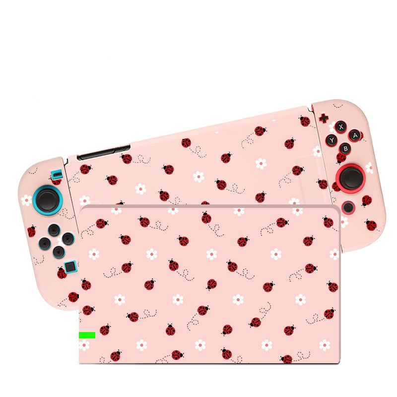 Cute Ladybug Themed Protective Case for Nintendo Switch - Durable Hard Shell Cover for Gaming On-The-Go & Travel