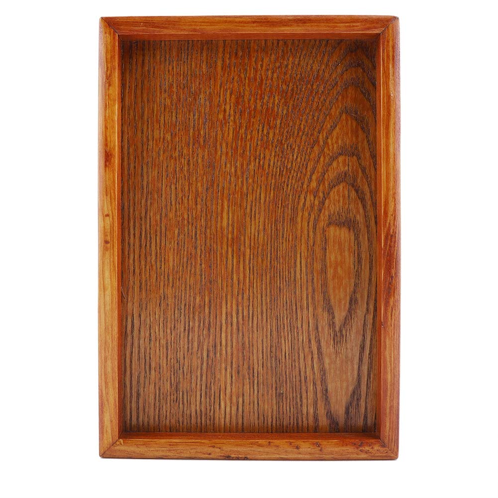 Wooden Tea Tray - Rectangle Serving Plate for Snacks & Food Storage | Home & Hotel Use