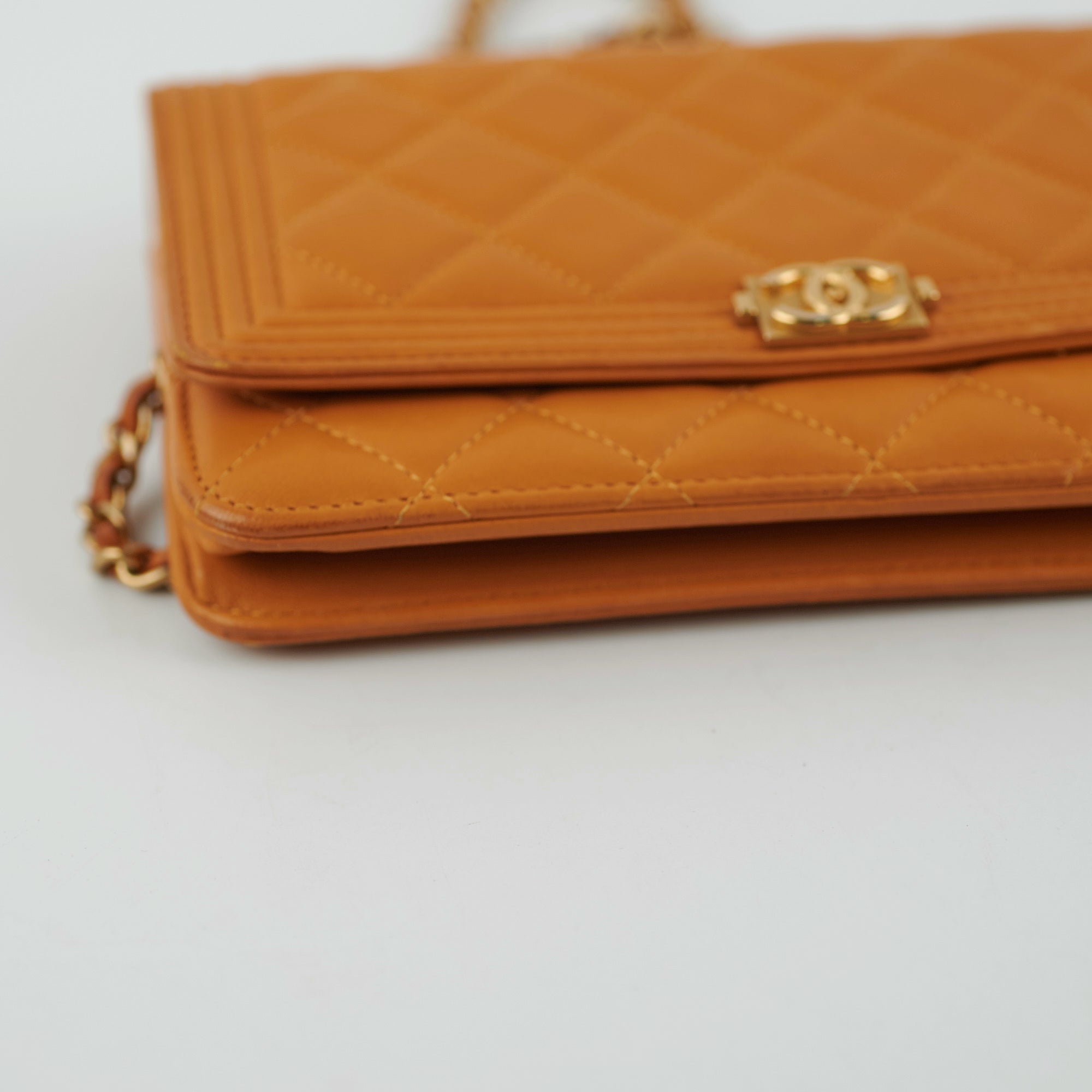 Chanel Boy Wallet On Chain WOC Lambskin Brown Crossbody Bag for Women | Luxury Designer Handbag for Everyday Use & Special Occasions