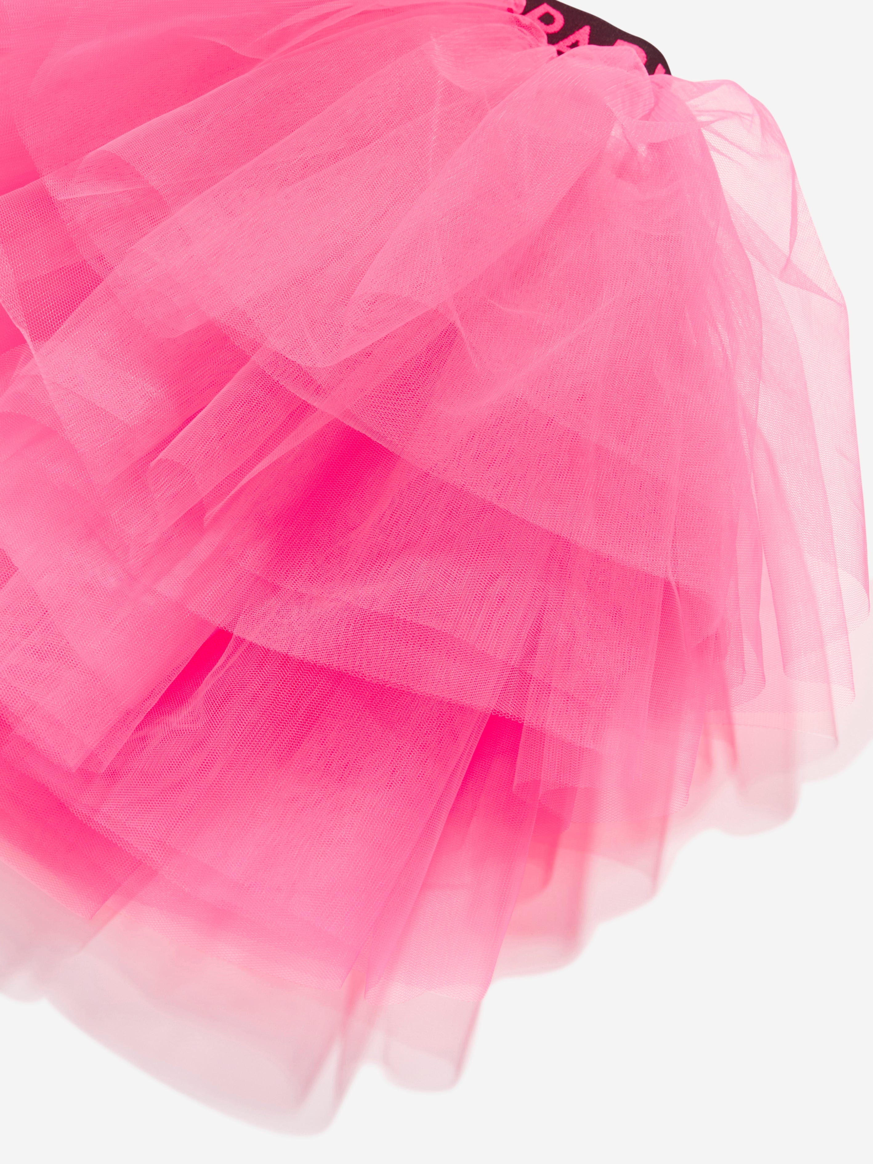Balmain Girls Pink Tulle Skirt - Elegant Party Dress for Weddings, Birthday Celebrations & Special Occasions