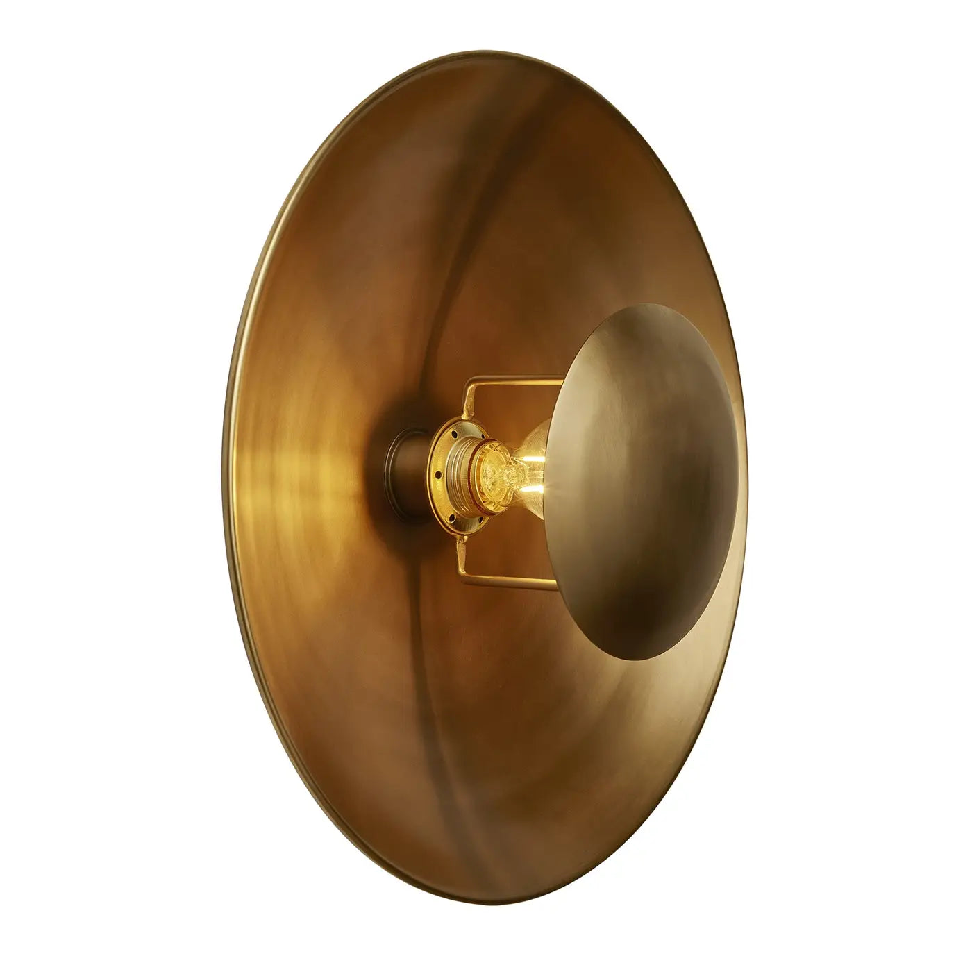 Boston Round Metal Diffuser Wall Light - Vintage Industrial Style with Multiple Finishes - Perfect for Living Room, Bedroom & Hallway Lighting