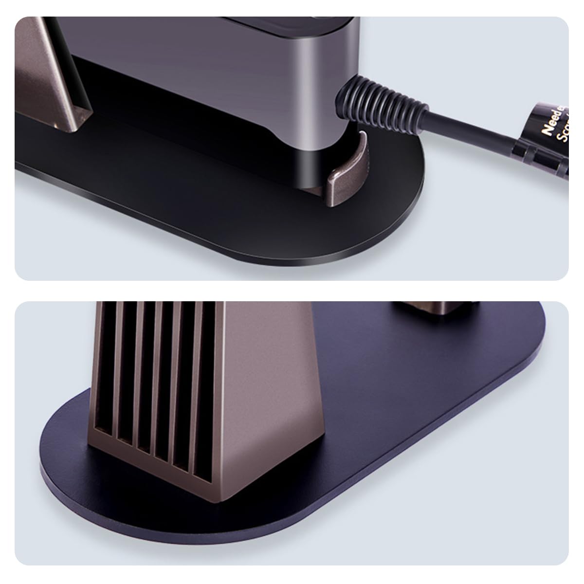 Dyson Airstrait HT01 Hair Straightener Holder with Charger Storage - Aluminum Alloy Desktop Stand for Dyson Hair Straightener Accessories | Perfect for Salon, Home & Travel Use