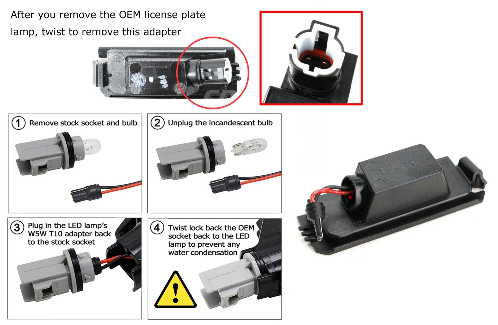 18 SMD LED License Plate Light Kit for Hyundai Sonata/Elantra/Veloster & Kia K5 - Super Bright White Lights, Easy Installation, Waterproof - Perfect for Night Driving & Car Customization