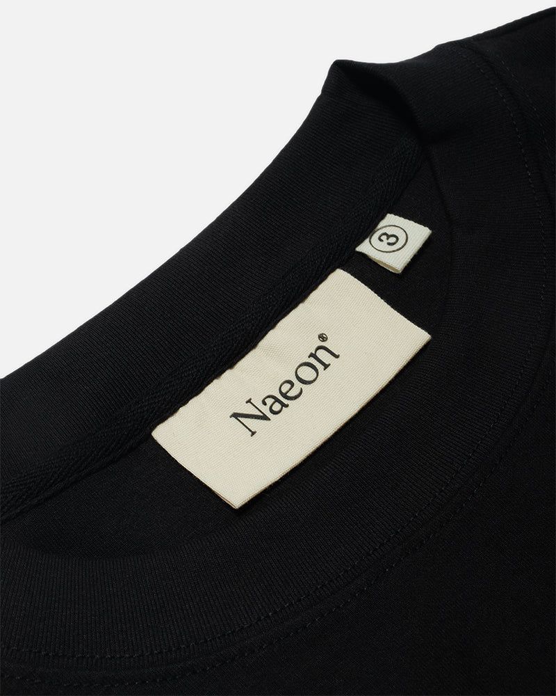 NAEON BLANC Heavyweight Cotton T-Shirt for Men - Premium Black Tee for Casual Wear, Gym, and Everyday Outfits