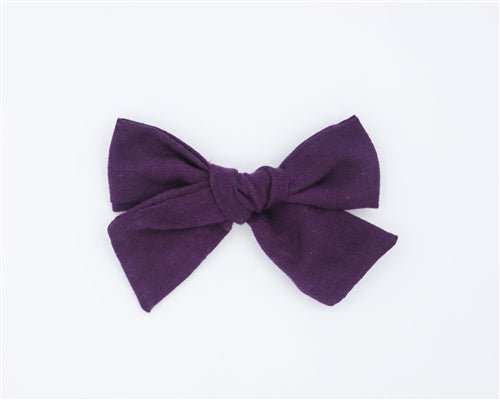 Elegant Classic Linen Hair Bow in Sangria - Perfect for Weddings, Parties & Everyday Fashion Accessories