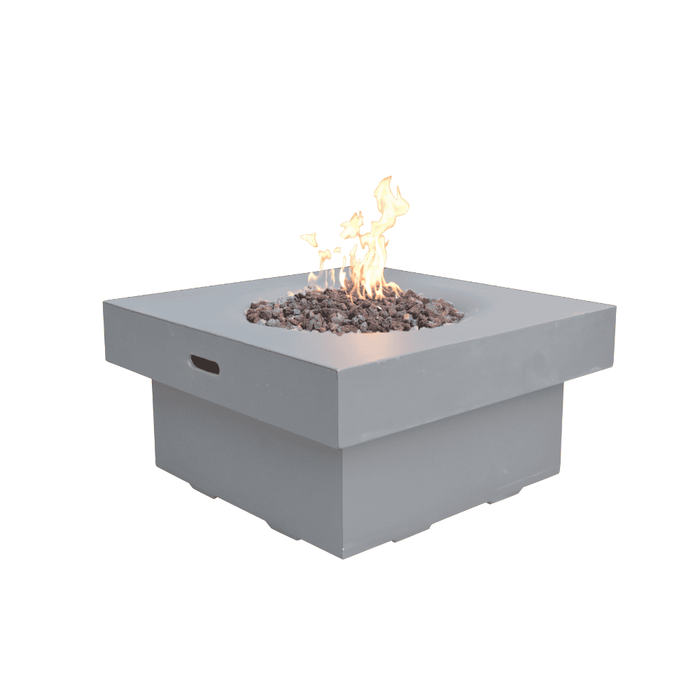 Branford Outdoor Concrete Fire Table - Durable & Weatherproof Fire Pit for Patio, Backyard, and Garden - Perfect for Entertaining & Relaxing