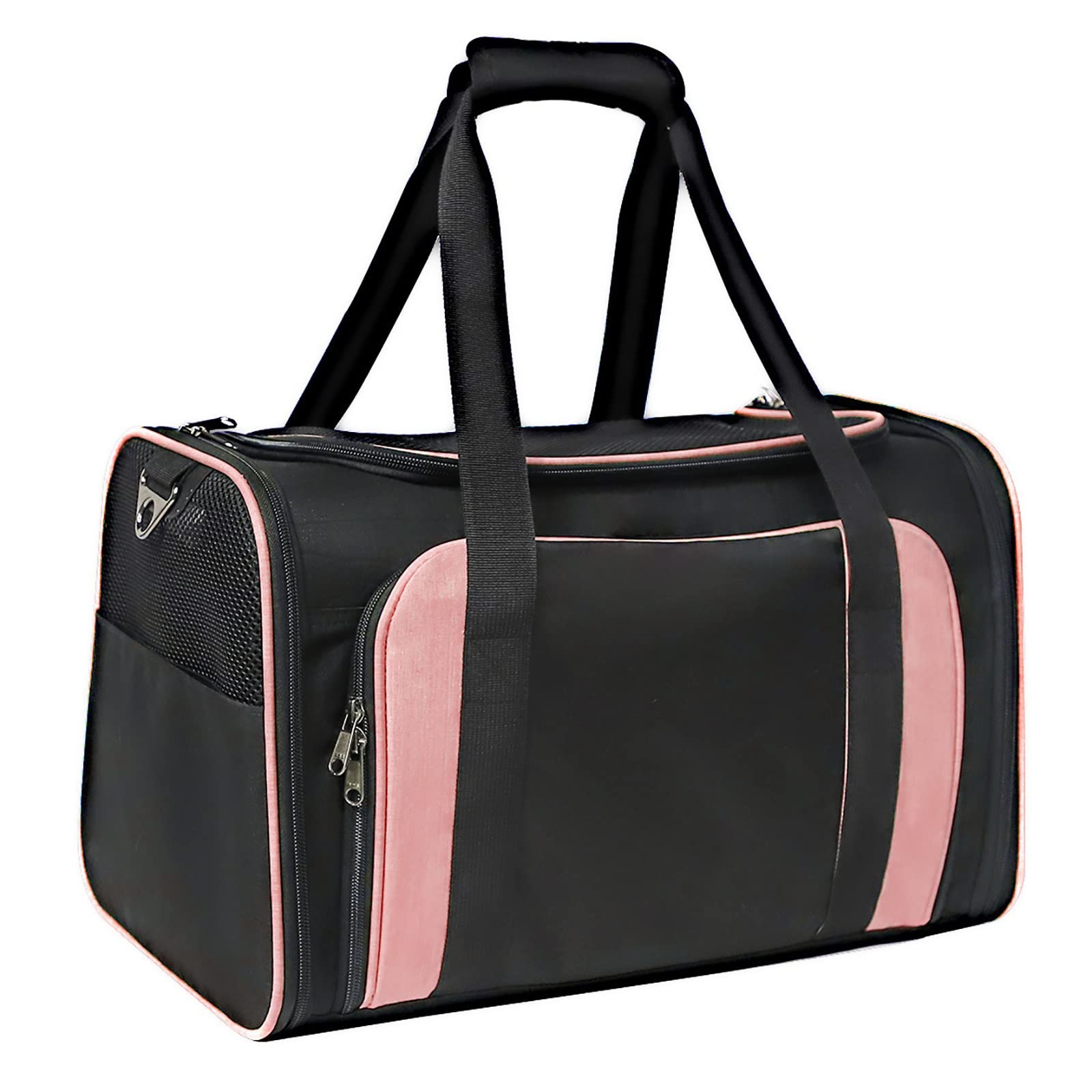 ZYLEDW Expandable Cat Carrier Backpack - Double Side Opening, Portable & Foldable Pet Travel Bag for Small Dogs & Cats (Pink) - Perfect for Air Travel, Vet Visits & Outdoor Adventures