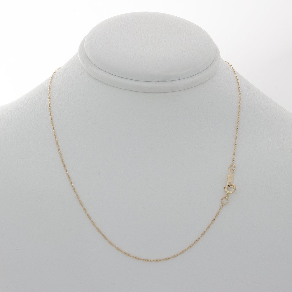 10K Yellow Gold Dog Bowl Small Charm Necklace Pendant - 18