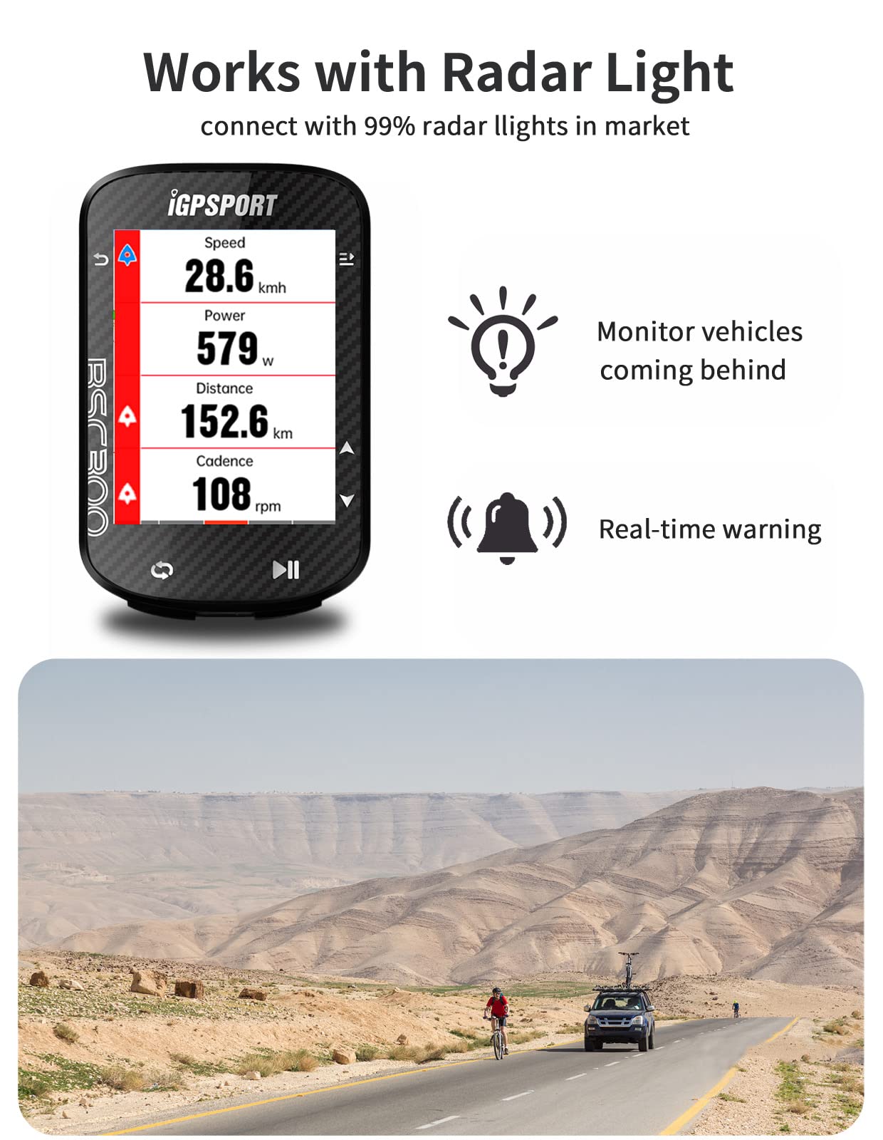iGPSPORT BSC300 Wireless GPS Bike Computer with Offline Maps, Navigation & Off-Course Alerts - 8GB Storage, Bluetooth/ANT+ Connectivity, IPX7 Waterproof - Perfect for Road Cycling, Mountain Biking & Outdoor Adventures