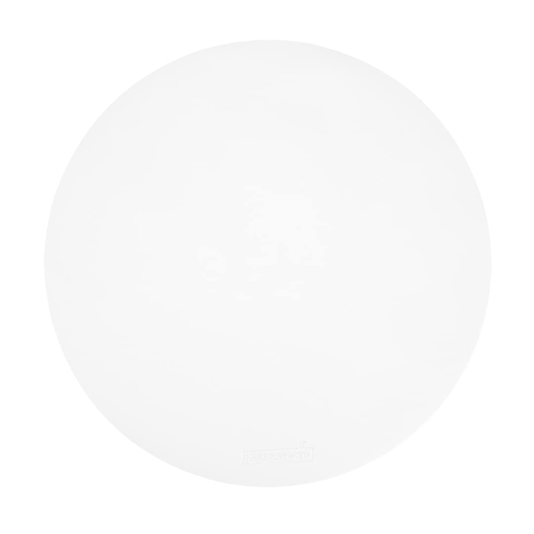 16 Inch Round Vinyl Placemats Set of 6 - Stain-Resistant White Table Mats with Embossed Leather-Like Texture for Dining Tables, Kitchen Countertops & Restaurants - Surface Protection & Easy Clean