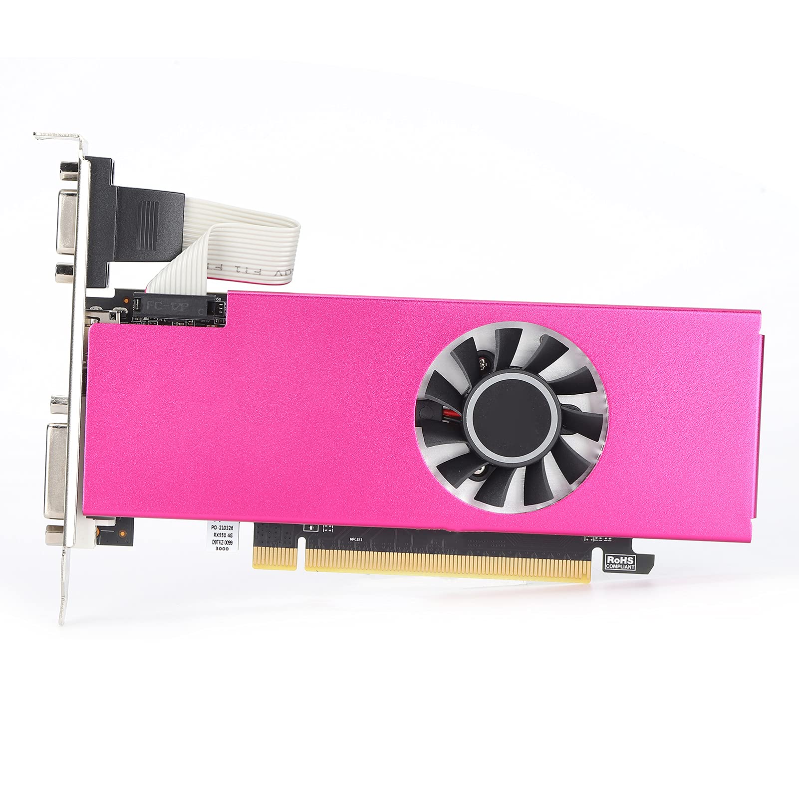 RX550 4GB GDDR5 Low Profile Graphics Card with Cooling Fan - PowerTune & ZeroCore Power Technologies | Ideal for Gaming, Video Editing & Home Theater PCs
