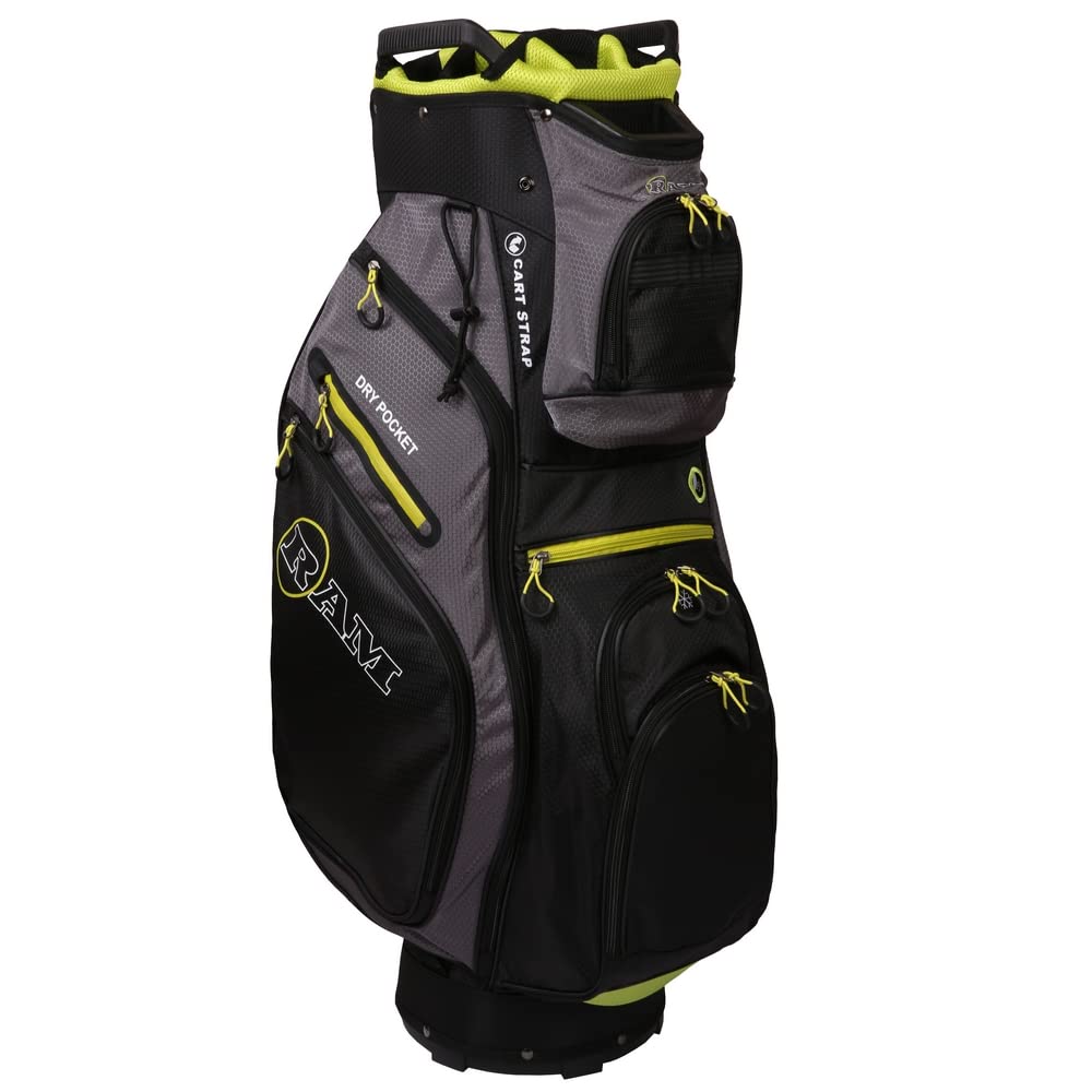 Ram Golf FX Deluxe 14-Way Full Length Dividers Golf Cart Bag - Perfect for Tournaments and Weekend Rounds