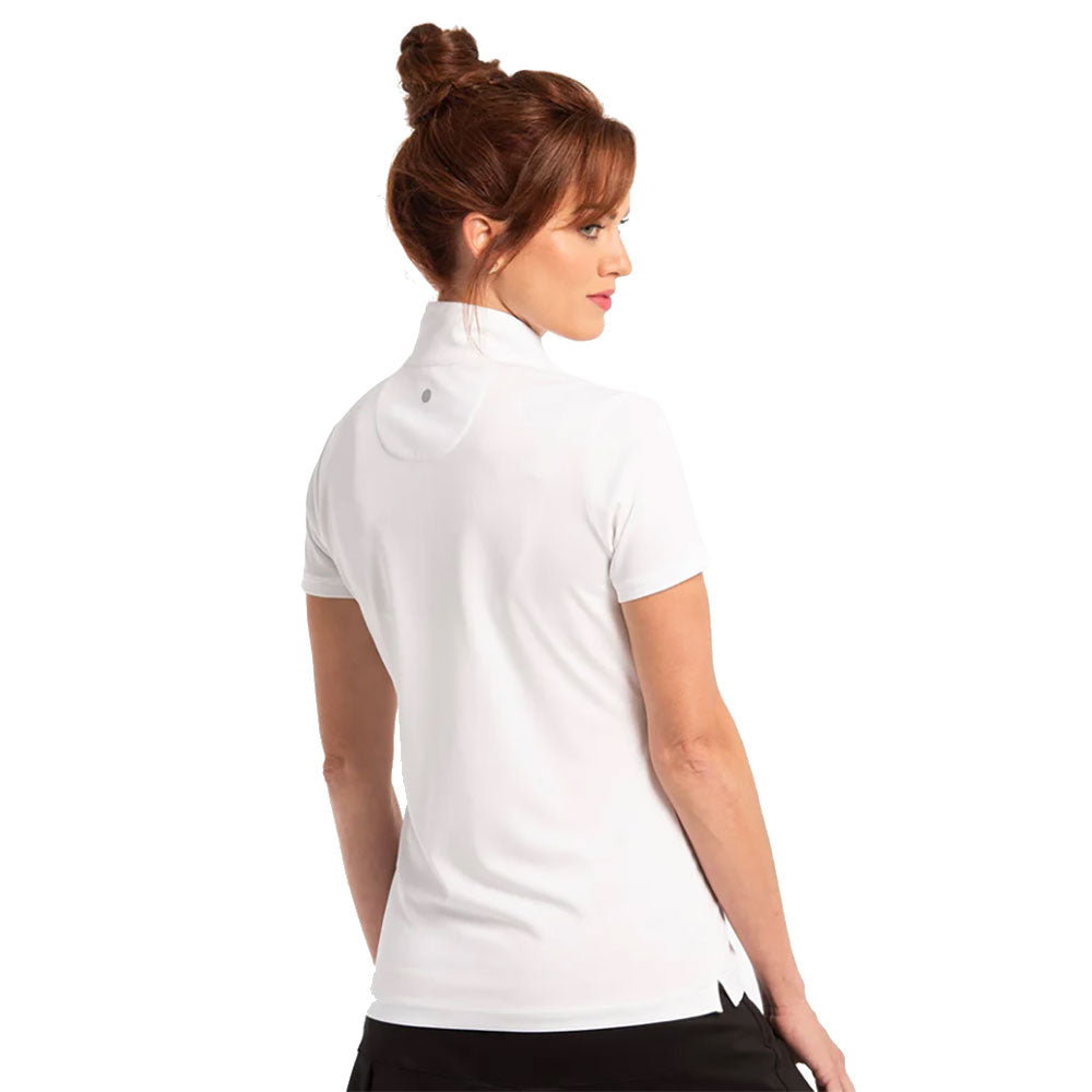 EP New York Women's Convertible Zip Mock Short Sleeve Golf Polo Shirt - Breathable Moisture-Wicking Performance Top for Golf, Tennis & Casual Wear