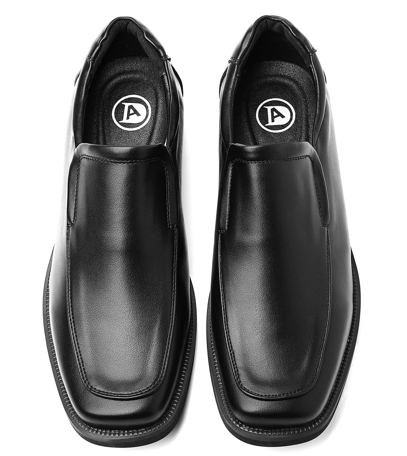 DADAWEN Men's Classic Leather Oxford Dress Shoes - Slip On Formal & Casual Shoes for Business, Office, Wedding & Everyday Wear