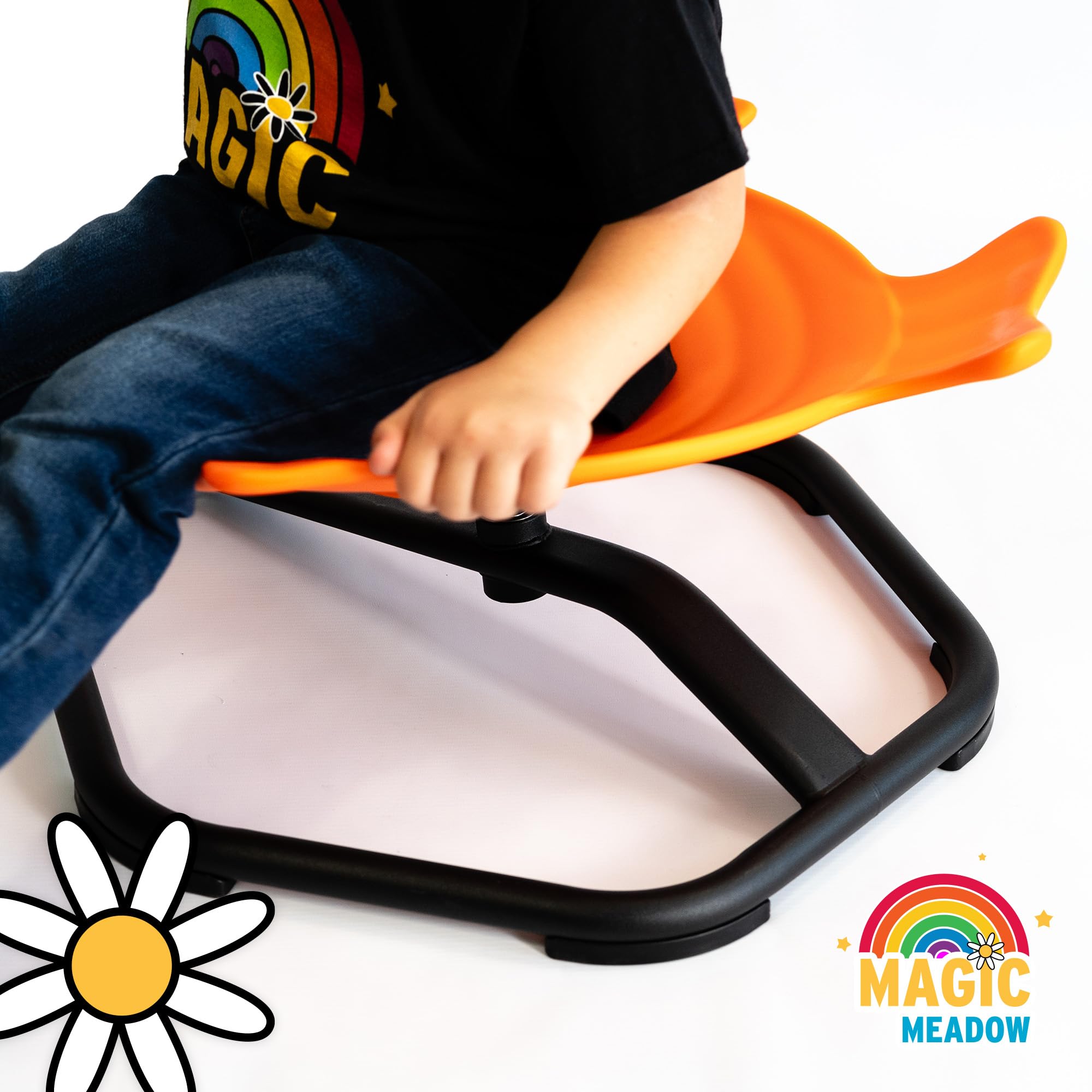 360° Spinning Sensory Fish Toy for Kids - Autism & ADHD Balance Wobble Chair - Indoor & Outdoor Use - Blue | Perfect for Sensory Play, Focus Improvement & Active Sitting in Classrooms & Home
