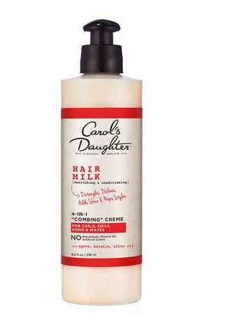 Carol's Daughter Hair Milk 4-in-1 Combing Creme - Leave-In Conditioner for Natural Hair, Curly Hair & Dry Scalp - Perfect for Daily Moisturizing, Detangling & Styling