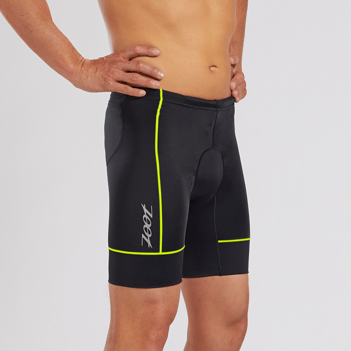Men's Core+ Tri 7 Running Shorts - High Visibility Safety Yellow for Outdoor Jogging & Workouts
