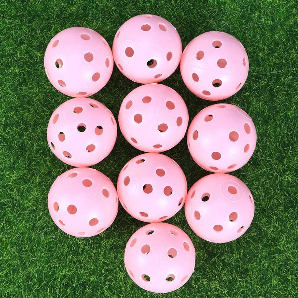 Jojofuny 22Pcs Practice Golf Balls - Durable Plastic Hollow Training Balls for Indoor & Outdoor Golf, Baseball & Pickleball Practice (Yellow) - Perfect for Backyard Drills, Driving Range & Sports Court Training