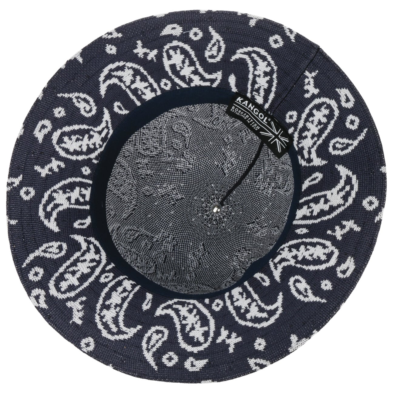 Kangol Paisley Wide Brim Casual Hat for Women & Men - Summer Sun Protection, Beach Vacation & Outdoor Activities