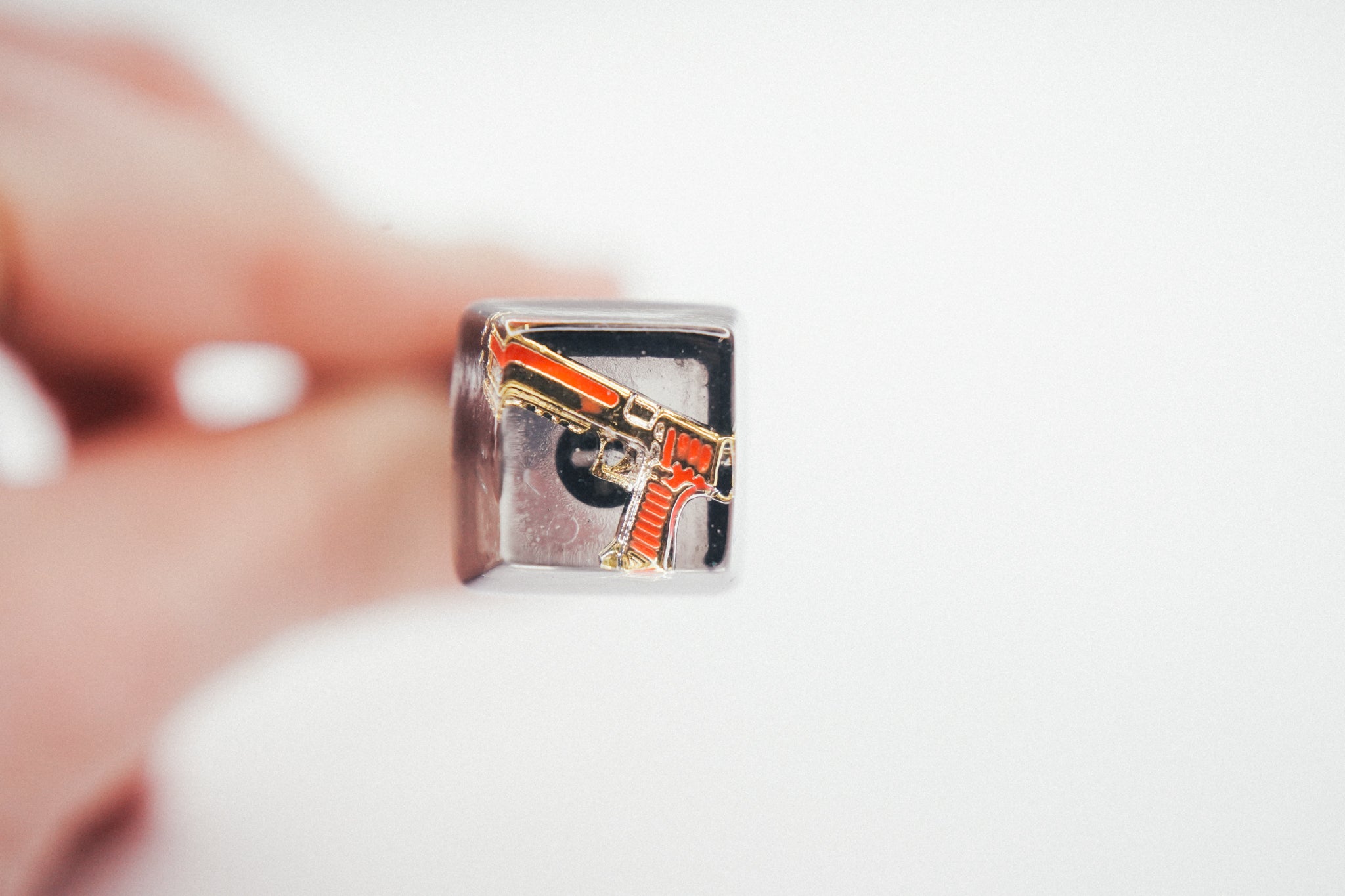 Premium Gold Deagle Jelly Artisan Keycap for Mechanical Keyboards - Perfect for Gaming, Typing & Custom Keyboard Builds